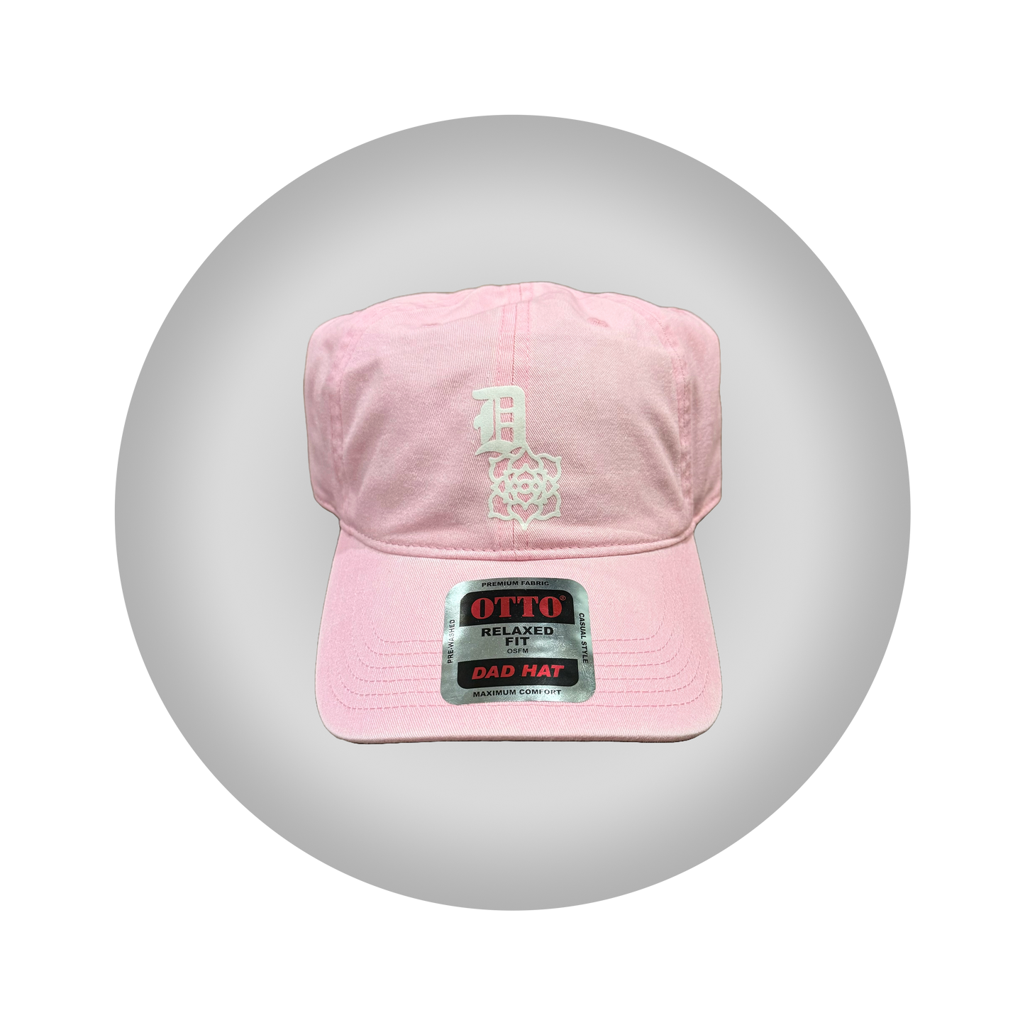 Pink Detroit Logo Hat