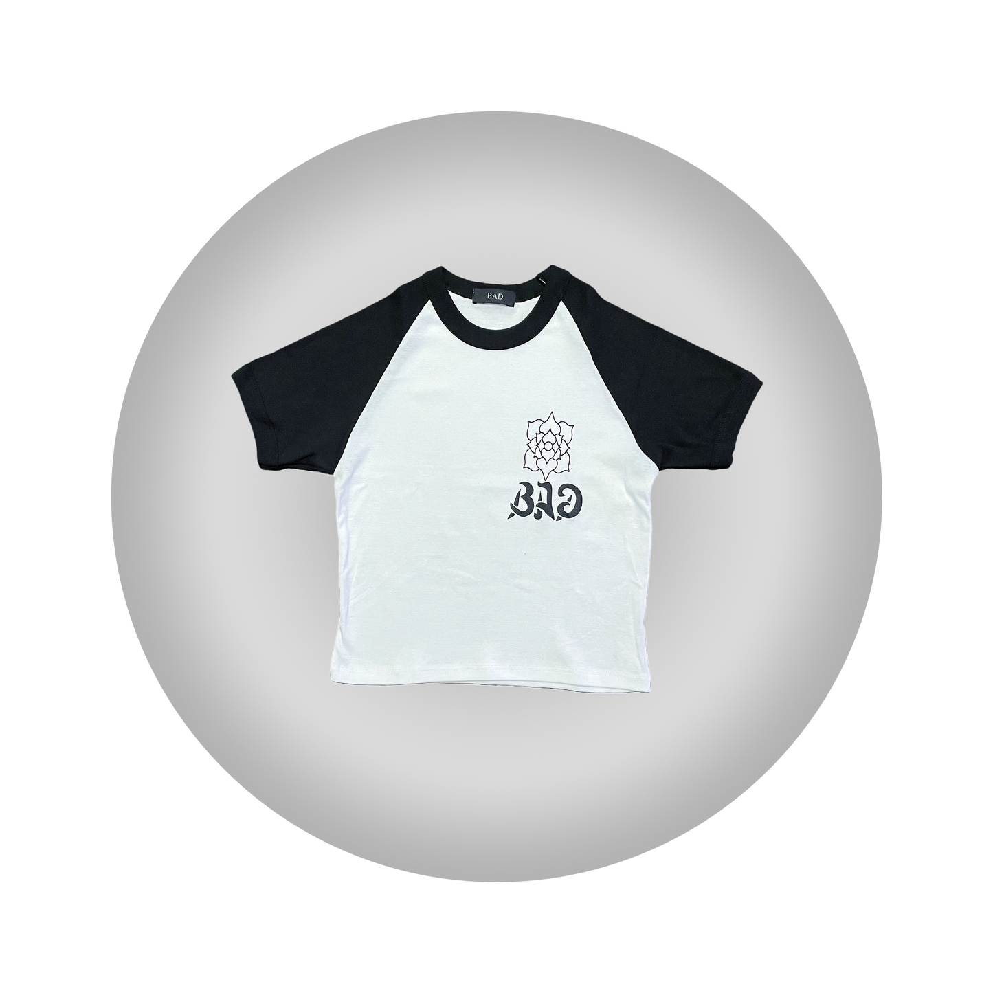 WMNS BLACK CROPPED BABY TEE