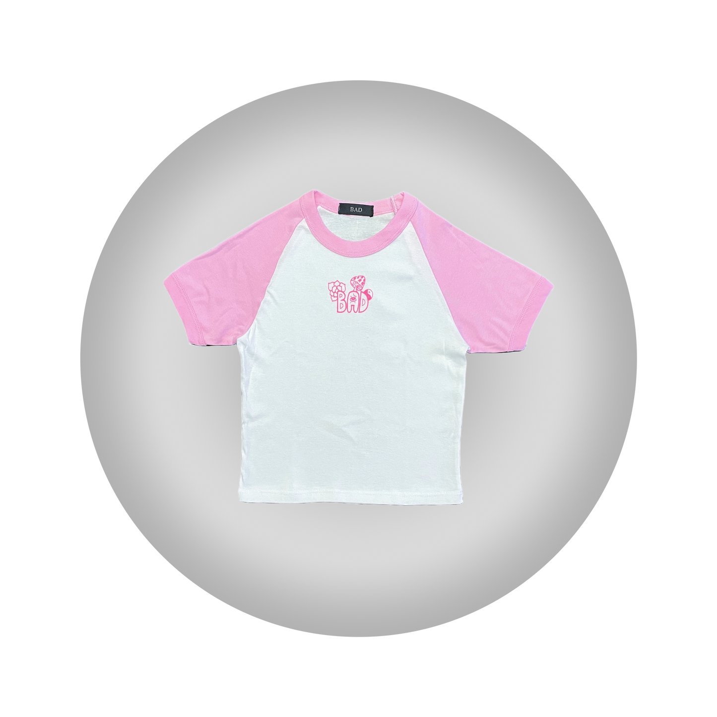 WMNS PINK CROPPED BABY TEE